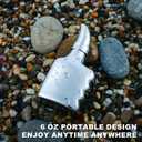 Hip Flask 6oz with Thumbs-ups Patent Design,Personalized Gift for Father,Stainless Steel Liquor Flasks for Whiskey, Drinking Flasks for Men for Party,Camping and Wedding