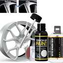 Silver Gray Rim Touch Up Paint, Rim Repair Kit Curb Rash, Wheel Touch Up Paint for Quickly Fix Rim Scratches, Chips, Curb Rashes and Surface Damage