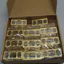 HERCHR 12PCS Party Favor Boxes, Treasure Chest for Candy Box Wedding Favor Boxes Clear Favor Gift Boxes for Wedding Baby Shower Birthday Party 7 x 5 x 5cm / 2.8 x 2 x 2in (Gold)