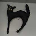 Suhine 16 Inch Halloween Black Cat Hanging Decoration Vintage Rustic Black Cat Wall Ornament Hanging Gifts Primitiva Retro Farmhouse Halloween Decoration for Door Indoor Wall Outdoor