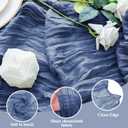 Table Runner Cheesecloth 10FT Blue Boho Gauze Cheese Cloth Rustic Sheer Table Runners for Wedding Birthday Bridal Baby Shower Party Decoration