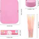4-Pack Grinder And Tray Set, Grinder Kit and Accessories for Kitchen Seasonings Spice Tools(Pink)