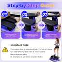 Air Compression Resistance Stepper Adjustable Mini Stair Climber for Home Cardio Workout, Portable Stepper Machine with LCD Display, 5-Level Adjustable Resistance, Non-Slip Pedals - Batt. not incl.