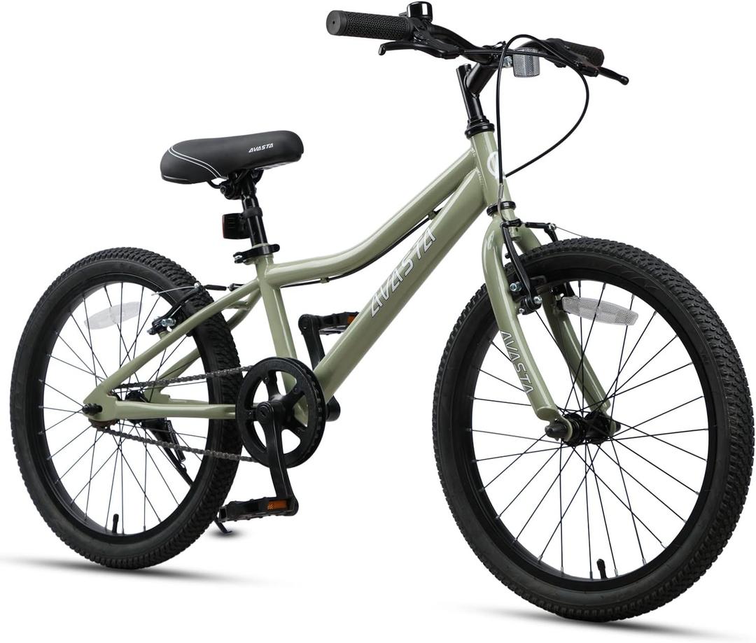 AVASTA Bilbo 18 20 24 Inch Kids Bike for Boys Girls Youth 5-14 Years Old, 20 Inch with Kickstand