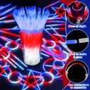 200 Pcs 4th of July Glow Sticks with Connectors,Red White Blue 3 in 1 Glow Bracelets and Necklaces Patriotic Glow Stick for 4th of July Accessories 250th Anniversary Party Supplies Independence Day