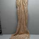 Women 1920s Formal Dress Tassels Sleeve Sequins Gatsby Maxi Evening Gown Size L