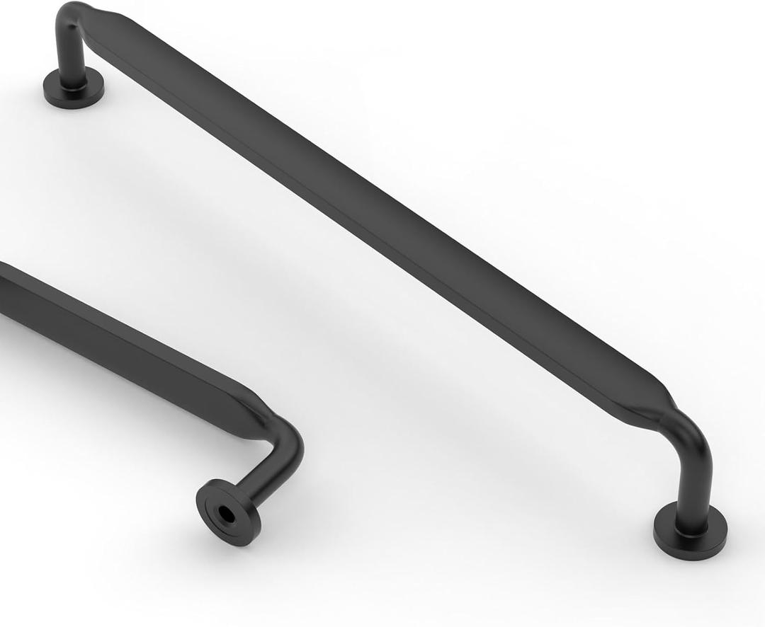 Asidrama 10 Pack 10 Inch(254mm) Matte Black Kitchen Cabinet Handles, Cabinet Pulls Kitchen Cabinet Hardware for Cupboard Drawer Pulls (10" Hole Center)