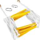 Fire Escape Ladder 2 Story 16ft Flame Resistant Safety Rope Ladder - Fast to Deploy & Easy to Use & Store - Compact - Weight Capacity up to 2000pounds (16ft) Life Saving Emergency ladders - Certified