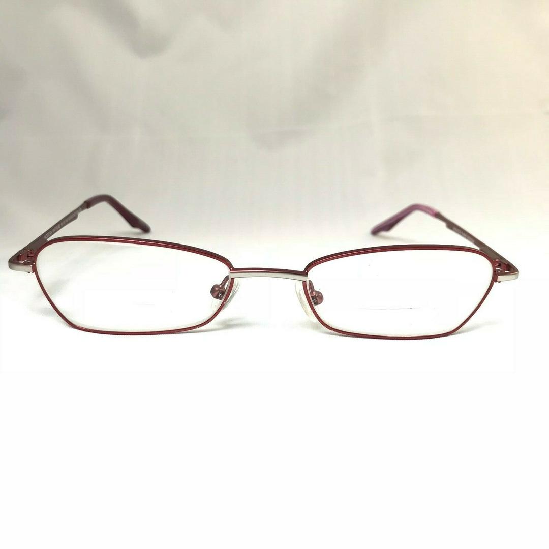 3.0x Reading Glasses – Red Metal Frame