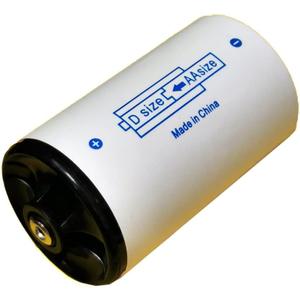 AA to D Battery Adapter Battery Converter Cases Holder Shell for AA Battery (White Color,Pack of 12)