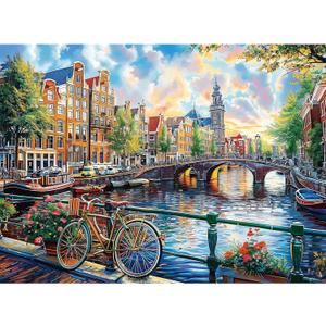 Jigsaw Puzzles 300 Pieces for Adults Bike Puzzles for Kids Ages 8-10 10-12 Puzzle Games 300 Piece Puzzle Recycled Cardboard Puzzles Educational Toys Gift Family