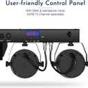 Telbum DJ Disco Lights with Stand, Professional LED Party Light Set, DJ Lighting System DMX512, Sound Activated Stage Lights Package for Gig Bar Wedding Live Band Club Booth Show Events
