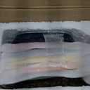 Henten Home Ceramic Square Bowls with Handle, Porcelain 17 oz Salad Bowls Set of 6, Colorful Serving Bowl for Snack, Dishwasher & Microwave Safe