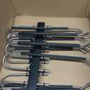 Pants Hangers Multi-Folding Trouser Rack Stainless Steel Telescopic Storage Rack Wardrobe Multi-Layer Hanging Tie Scarf Holder (35cm, Black)