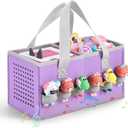 Carrying case for Toniebox Audio Player and Figurines Starter Set,Felt Organizer Bag,Travel for toniebox 2 Earphone and charger accessories portable bag (Purple)