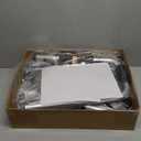 Folding Walkers for Seniors with 2 Skis and 5" Wheels, Lightweight Adult Rolling Walker, Supports Up to 350 Pounds, Adjustable Height, Aluminum Standard Walker, Silver