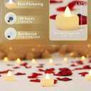 Amagic 50Pack Flameless LED Tea Lights Candles Battery Operated, Electric Fake Tealight Candles for Votive, Halloween, Christmas, Home Decor, Wedding, Table Decor (50Pack) (White)