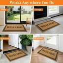 Kelarea Front Door Mat Natural Coco Coir Doormat with Heavy Duty Backing, 17" x 30" Non-Slip Easy to Clean Welcome Mats for Indoor Outdoor Entrance Porch