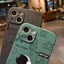 Yonds Queen Compatible with iPhone 11 Cute Case, Cartoon Astronaut Space Planet Moon Design Stylish Bumper TPU Rubber Protective Anti-Slip Shockproof Case(Green Basket, iPhone 11)