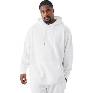 Men's Hoodies Fleece Lined Midweight Solid Pullover Sweatshirt with Kangaroo Pocket(M-3XL)