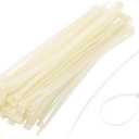 uxcell Plastic Self Locking Reusable Cable Zip Ties Fastener 198 x 5mm 100pcs Beige