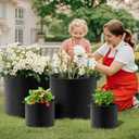 5 x Land Guard 4-Pack Fabric Grow Bags 5 Gallon, Thickened Nonwoven Garden Pots, Growing Bags with Handles, Black