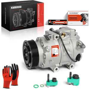 A-Premium Air Conditioner AC Compressor with Clutch Compatible with Hyundai Genesis 3.8L 2014-2016, Genesis G80 3.8L 2017, G90 3.3L 2017-2019