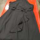 Kids A-Line Halter Neck Chiffon Junior Bridesmaid Dresses Fancy Girl Dress Wedding Elegant Party Gown 5-14 Years (Black), Size - 140/10