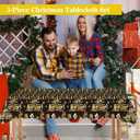 3 x 3Pcs Happy New Year Tablecloths,Black and Gold Table Covers Disposable Plastic Waterproof Tables Cover for 2026 New Year Table Supplies