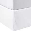 Amazon Basics Lightweight Pleated Bed Skirt, Twin, Bright White, Solid