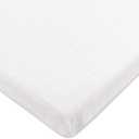 Babyletto Muslin Baby Bassinet Sheets for Girls & Boys - GOTS Certified Breathable Organic Cotton Bassinet Cover - Baby Boy Bassinet Sheets Rectangle - 360 Fitted Bedside Bassinet Sheets, White
