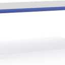 Flash Furniture Wren Adjustable Classroom Activity Table for School and Home, Plastic Activity Table for Kids, 23.625" W x 47.25" L, Gray/Blue