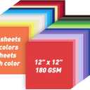 MAXECHO 12" X 12" Colored Cardstock Bulk 150 Sheets 30 Assorted Colors Construction Paper Card Stock Printer Paper for DIY Crafts, Kids School Supplies, Cricut, 180 GSM (Multicolor)