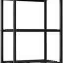 Storage Shelves, 5-Tier Metal Shelving Unit with Adjustable Feet, Compact Shelf Organizer for Garage, Kitchen, Pantry and Closet Organization,17.7" x 11.8" x 56.3", Black