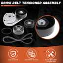 90K-38279A Serpentine Belt Drive Tensioner with Idler Pulley Kit for Ford Fusion 2006-2009 Drive Belt Tensioner Kit for Mercury Mariner 2008 for Lincoln Zephyr 2006 38279