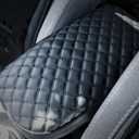 it's us Center Console Armrest Cover Compatible with Chevy Equinox 2018-2026, Synthetic Leather Console Lid Protector, Non-Slip Elastic Fit, Interior Protection (Not for EV)