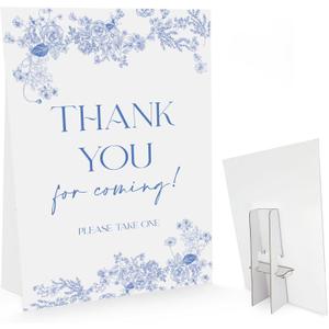 Bridal Shower/Wedding Decoration Sign- Thank You For Coming Please Take One, Bridal Shower Table Signs, Something Blue Before I Do Decorations, Wedding Reception Signs(8 x 11 inch) -BSSB01