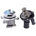 NewYall Water Pump and Thermostat Housing with Gasket Kit for Ford Escape 05-14, Focus 03-11, Fusion 06-14, Ranger 01-11, Transit Connect 14, Lincoln MKZ 11-12, Mercury Mariner/Milan 06-11