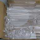 42.5inch 6pcs Acrylic Candelabra Centerpieces for Tables 5 Arms Wedding centerpieces for Decorations (Transparent)