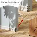 2 x Skirting Board Corner Protectors Solid Brass Baseboard Corner Protectors, Vintage Metal Corner Protector Table Corner Perimeter Cover Safety Bracket with Screws (Gold*5Pcs)