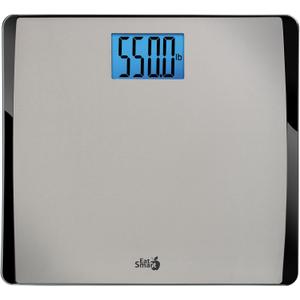 Eat Smart Precision 550 Pound Extra-High Capacity Digital Bathroom Scale, Extra-Wide Platform, Stainless Steel Body Weight Scale with Step-On Tech, Silver (1 Count (Pack of 1))
