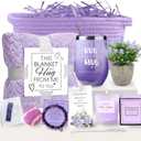 AMIDA Sympathy Gift Baskets Sympathy Gifts for Loss of Loved One Dad Mom Husband Sister Friend Bereavement Gifts Condolences Gift Basket for Loss Grief Gifts Grieving Gifts Sorry for Your Loss Gifts (Purple)