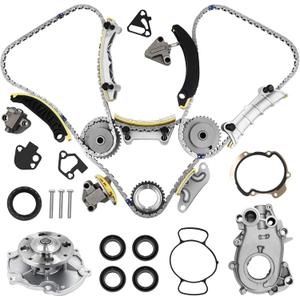 3.6 Timing Chain Kit with Water Pump & Oil Pump 9-0753S Compatible With 2007-2015 Cadillac Buick Gmc Chevy Pontiac Saturn Saab Suzuki 3.6L 3.0L Replace# 12603745 Cadena De Tiempo Kit