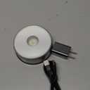 LED Light Base, Colorful Light Rotating Crystal Display Base Stand Light Show Holder with AC US Adapter Silver Battery Operated.