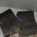 50 PCS Black Paper Bags with Handles Bulk, 8x4.25x10.5 Inches,Medium-sized Gift Bags for Party FavorsTake-OutGrocery Shopping & Retail,Christmas,weddings,Reusable & Durable