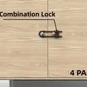 4 Pack Child Proof Sliding Cabinet Door Code Locks Baby Safety Cupboard Locks Adjustable U Shaped Cabinet Latches for Knob Handle Drawers Closet (4 PCS, Coffee)