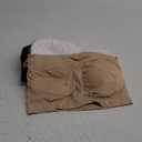 Women Bandeau Bra Padded Strapless Bralette Bra Seamless Bandeau Tube Top (Medium, Black, White and Nude Color)