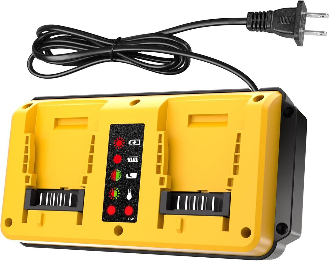 20V Max Battery Charger Replacement for Dewalt Battery Charger, Dual Charging Station Compatible for DeWalt 14.4V/20V Lithium-Ion Batteries DCB206 DCB204 DCB208 DCB200 DCB201 DCB140 DCB141