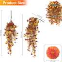 Fall Decor Artificial Flowers for Outdoor Decoration, 4Pcs Fake Hanging Flowers Mums Silk UV & Fading Resistant, Artificial Faux Plants for Home Patio Yard Garden Farmhouse Halloween