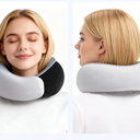 Purroch Advanced Memory Foam Neck Travel Pillow, Neck Pillow Airplane Designed for The Comfort of Travel & Office, Travel Pillow for Plane, Car, Home, Work, Grey 